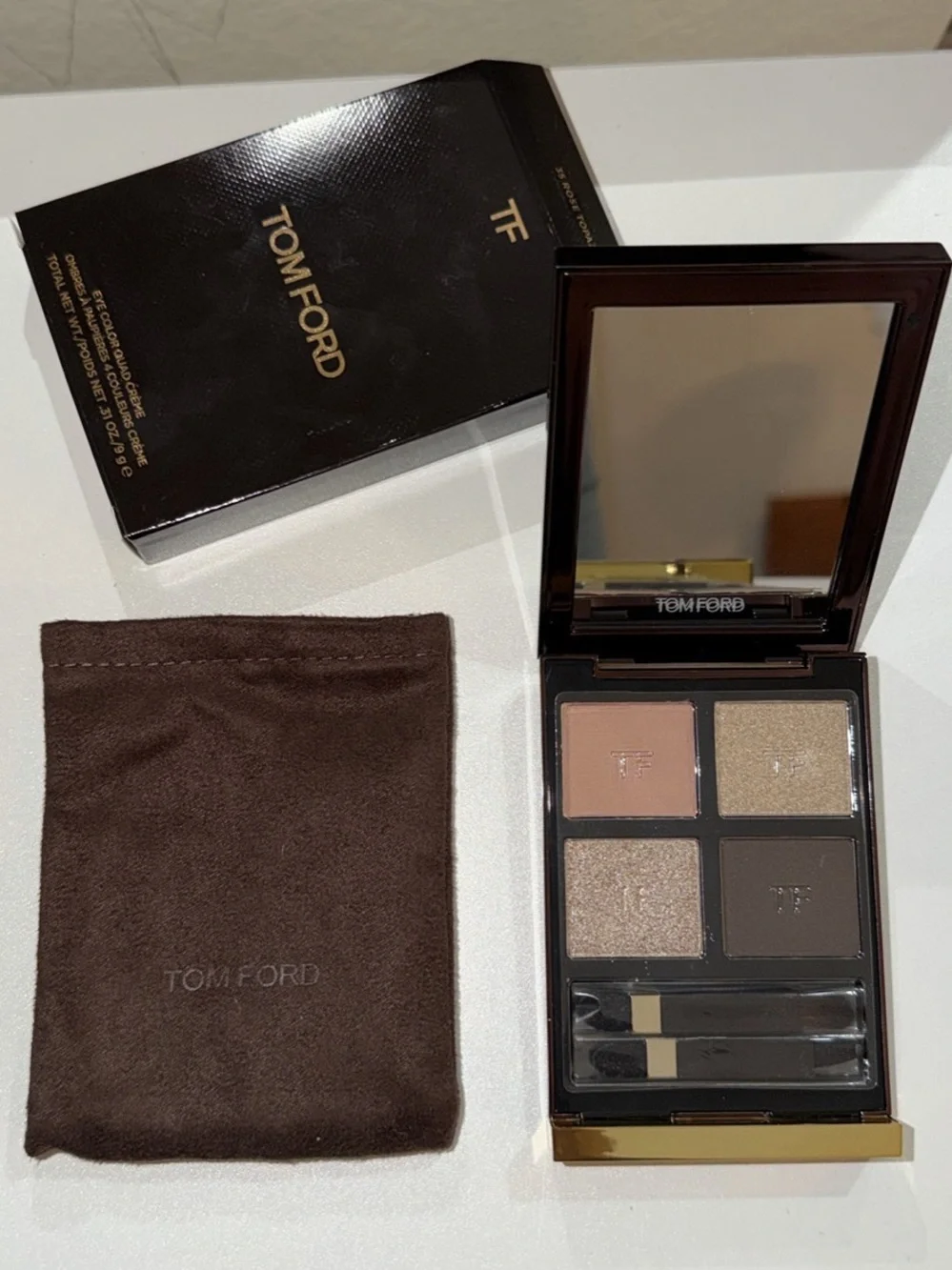 Tom Ford Rose Topaz Eyeshadow Quad - Beige Pink & Deep Brown